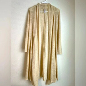 American Retro women’s tan long cardigan size M
